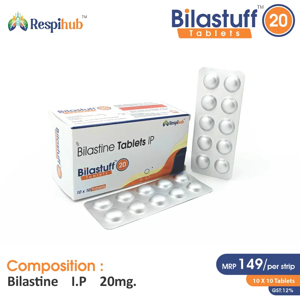 Bilastine 20mg Tablet at Best Price in PCD Pharmacia Franchise for Antihistamine and Allergic Rhinitis, Chronic Urticaria